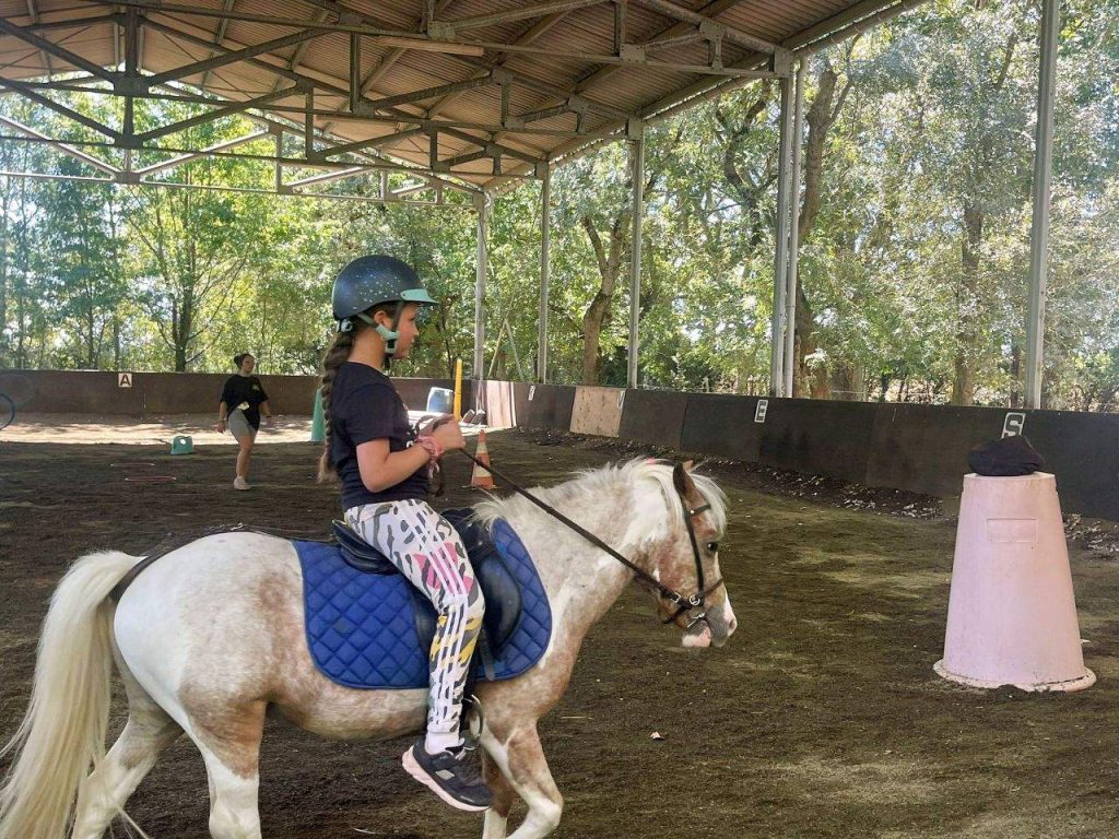 La Fête Continue 6 Enfant à poney dans le manège, colonie d’été à Castelnaudary